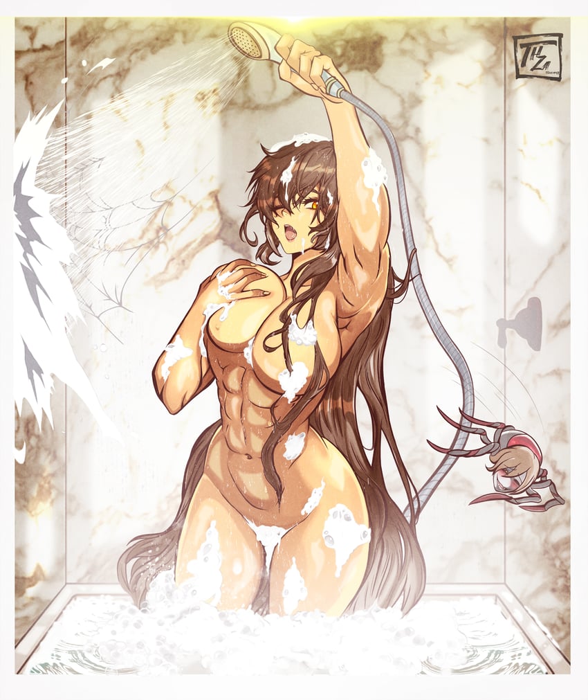 female fighter and female striker (dungeon and fighter and 1 more) drawn by hamza_touijri