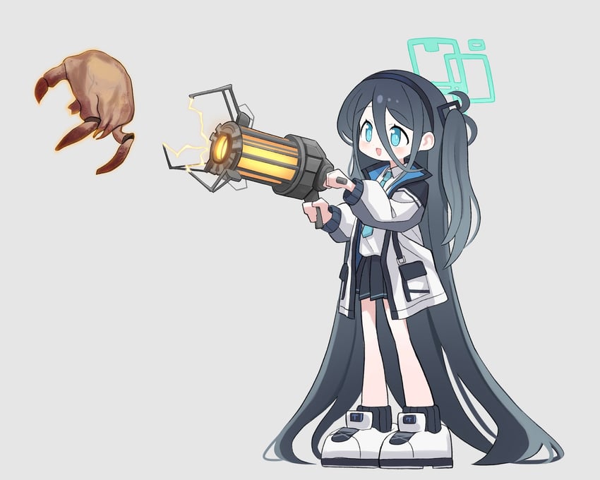 aris and headcrab (blue archive and 2 more) drawn by ketsu_juuji_killer_(kejuki)