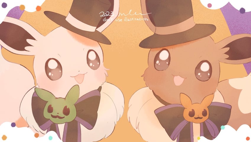 eevee (pokemon and 1 more) drawn by mkt_(buizu-miki)