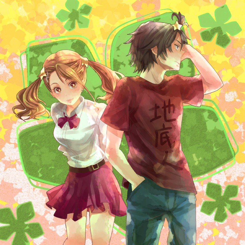 anjou naruko and yadomi jinta (ano hi mita hana no namae wo bokutachi wa mada shiranai.) drawn by hasumi_fumi