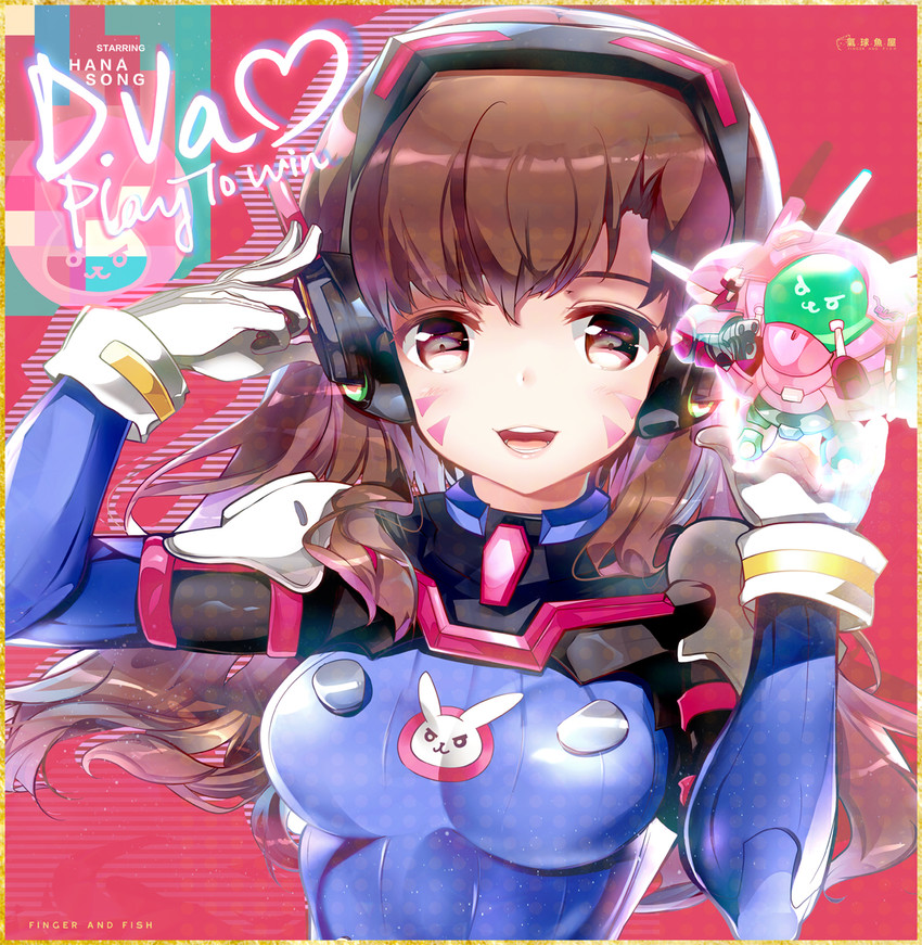 d.va (overwatch and 1 more) drawn by heco_(mama)