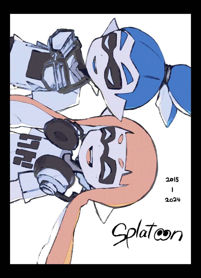 inkling player character, inkling girl, inkling boy, kaori, and john (splatoon and 1 more) drawn by spl_ando