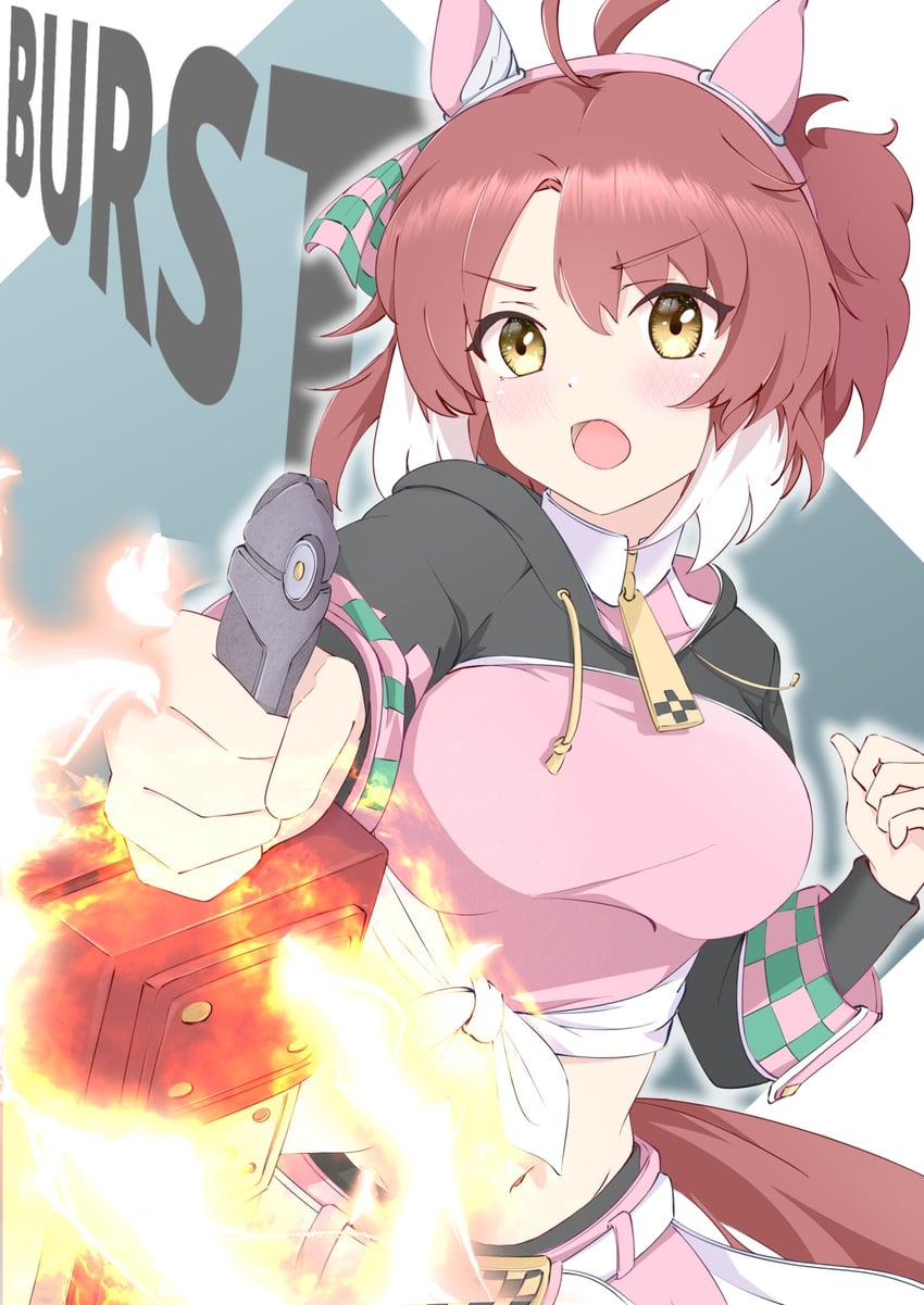 dantsu flame (umamusume and 1 more) drawn by funamori