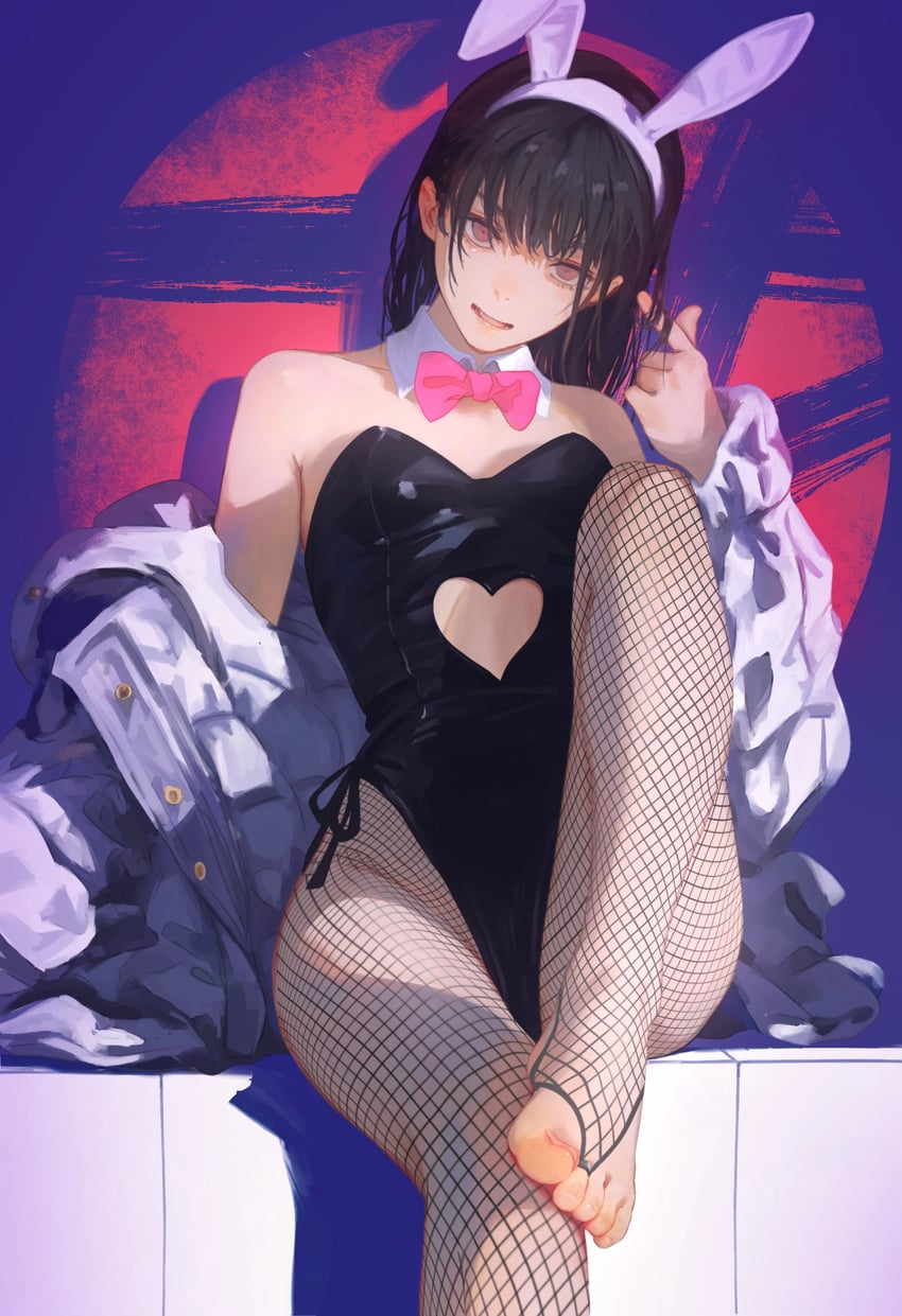 mitaka asa (chainsaw man and 1 more) drawn by yao_liao_wang