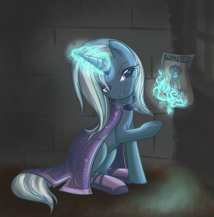 twilight sparkle and trixie lulamoon (my little pony and 1 more) drawn by bamboodog