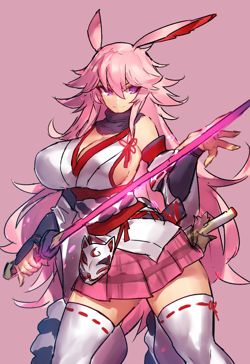 yae sakura (honkai and 1 more) drawn by melon22