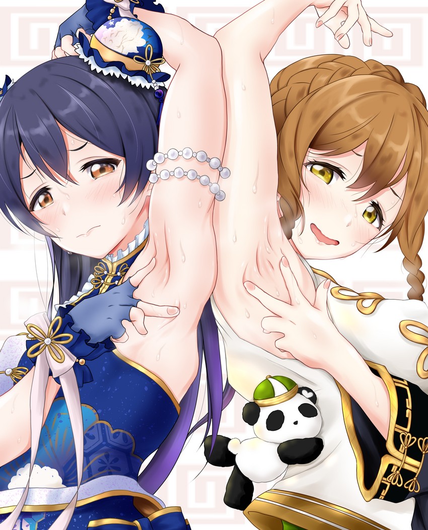 sonoda umi and kunikida hanamaru (love live! and 3 more) drawn by mun_(muuvu_uvuun)