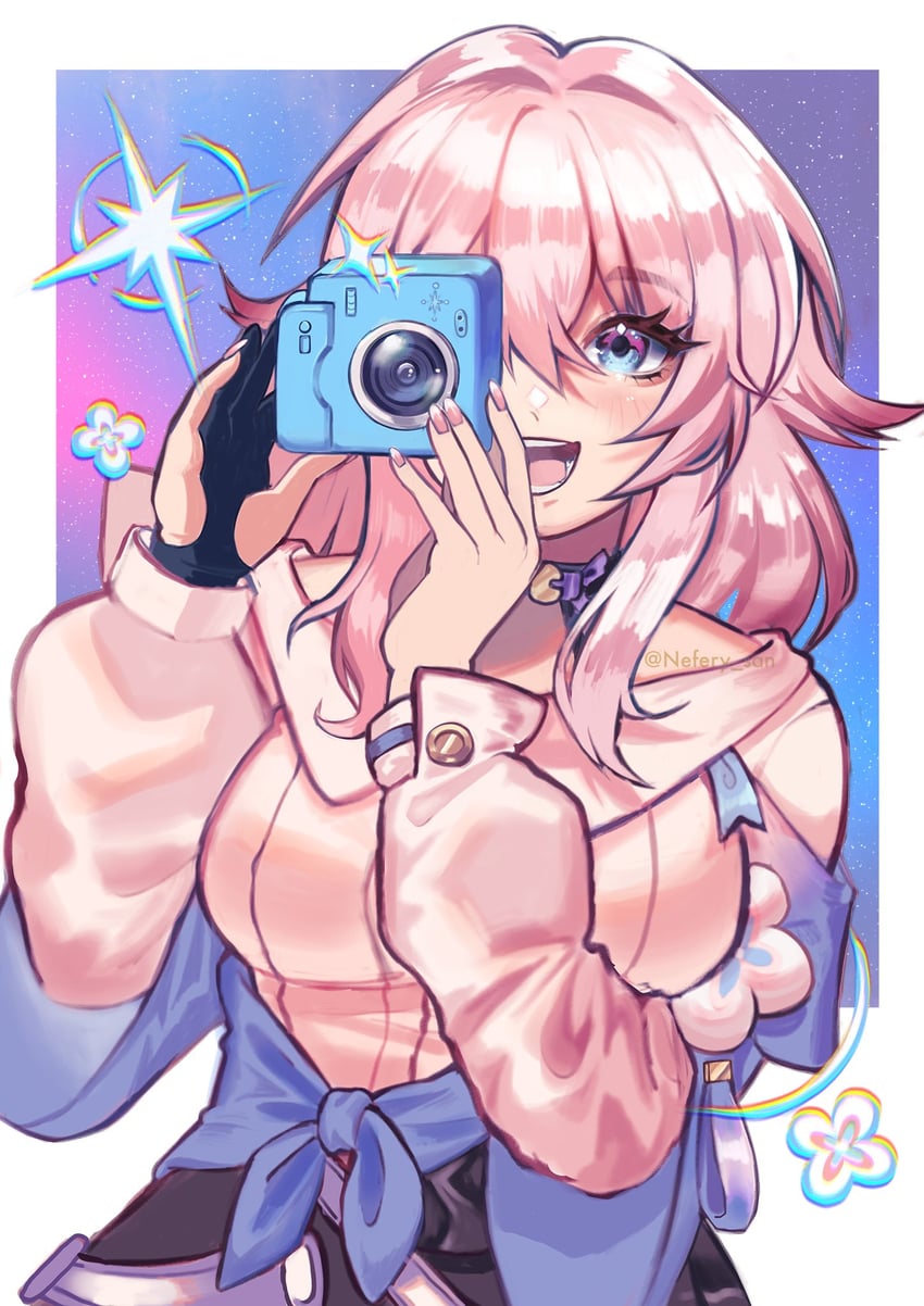 march 7th (honkai and 1 more) drawn by nefery_san