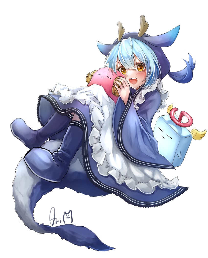 laundry dragonmaid, scapegoat, and mokey mokey (yu-gi-oh! and 1 more) drawn by ari_(xxrmsn_008)