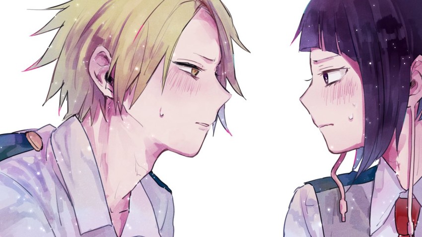 jiro kyoka and kaminari denki (boku no hero academia) drawn by and_rira