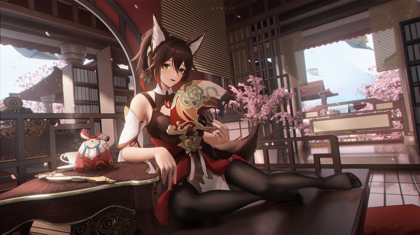 tingyun (honkai and 1 more) drawn by ling_dianxia