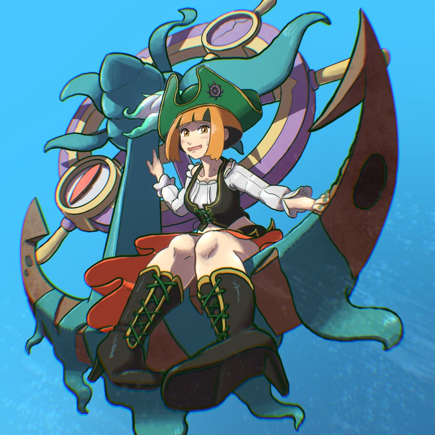 gardenia and dhelmise (pokemon and 1 more) drawn by kaeru_boiler