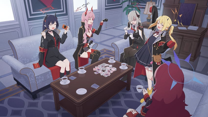 ibuki, iroha, satsuki, makoto, and chiaki (blue archive) drawn by mikan_battery