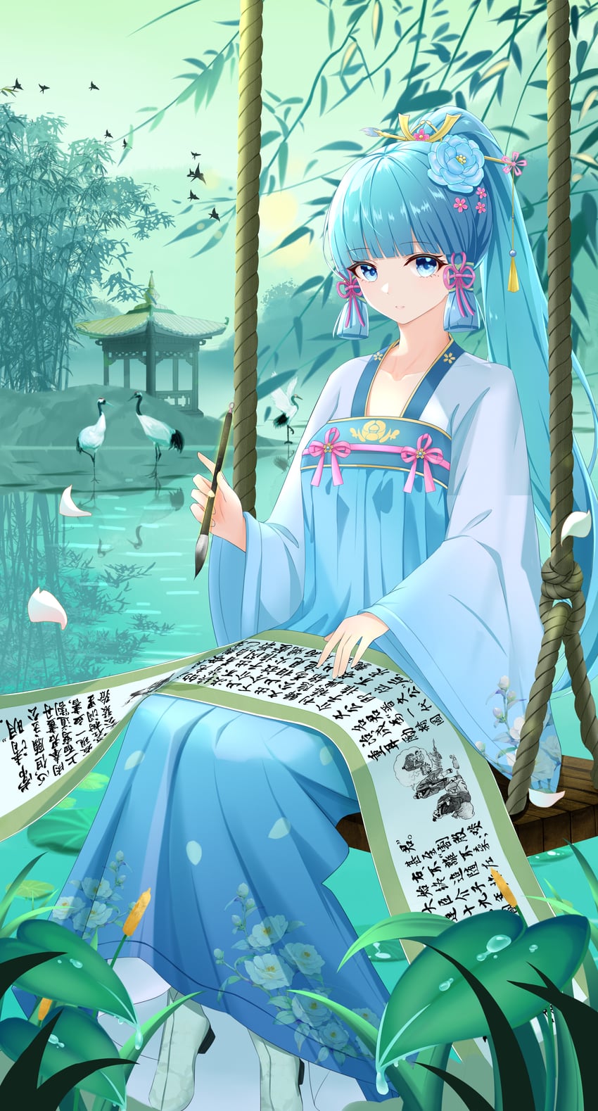 kamisato ayaka (genshin impact) drawn by zhui_ming_ying_xue