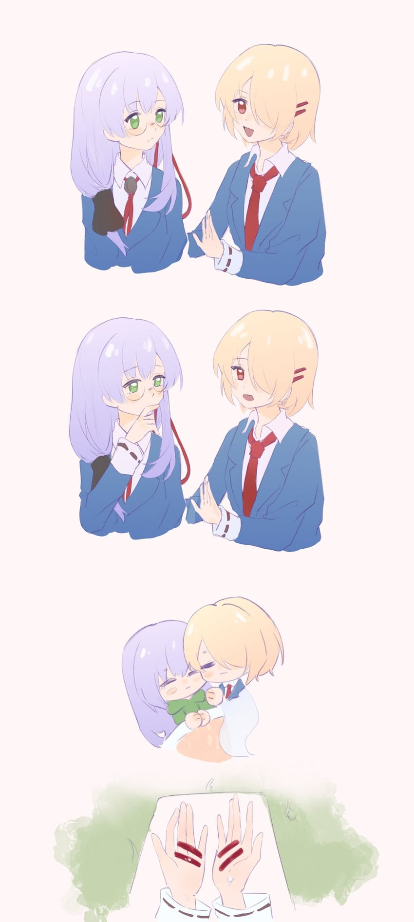 kayamori ruka and izumi yuki (heaven burns red) drawn by shuangli