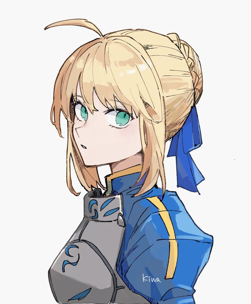 artoria pendragon and saber (fate and 1 more) drawn by ki_wa001