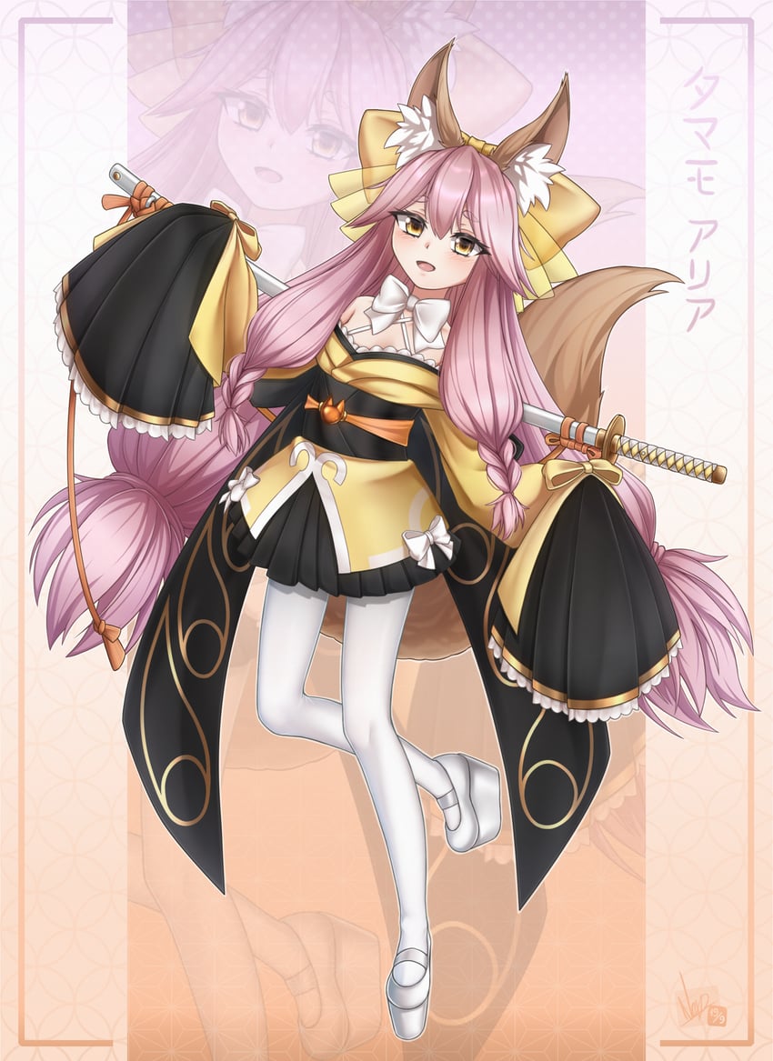 tamamo and tamamo aria (fate and 1 more) drawn by nix_(3keine)