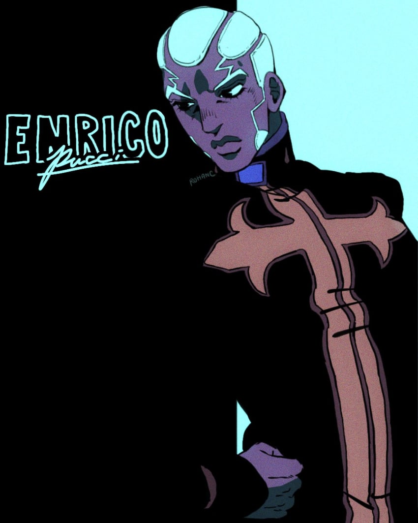 enrico pucci (jojo no kimyou na bouken and 1 more) drawn by mrrohansensei