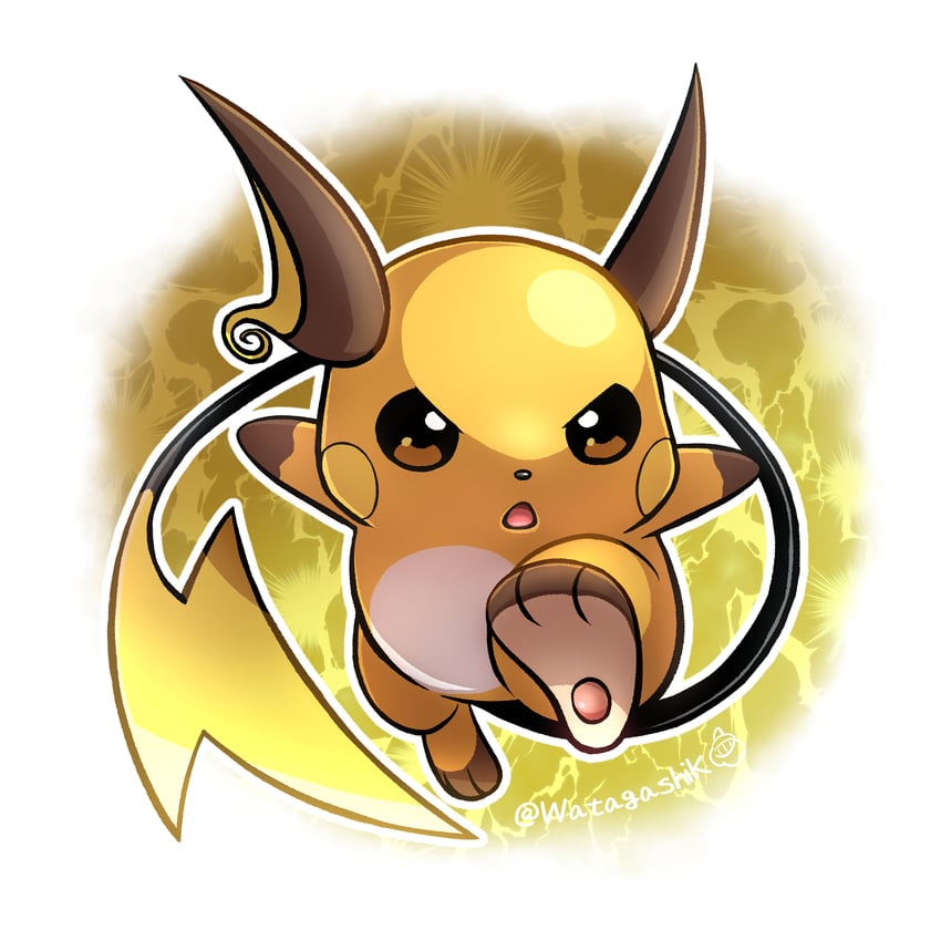 raichu (pokemon) drawn by watagashikn
