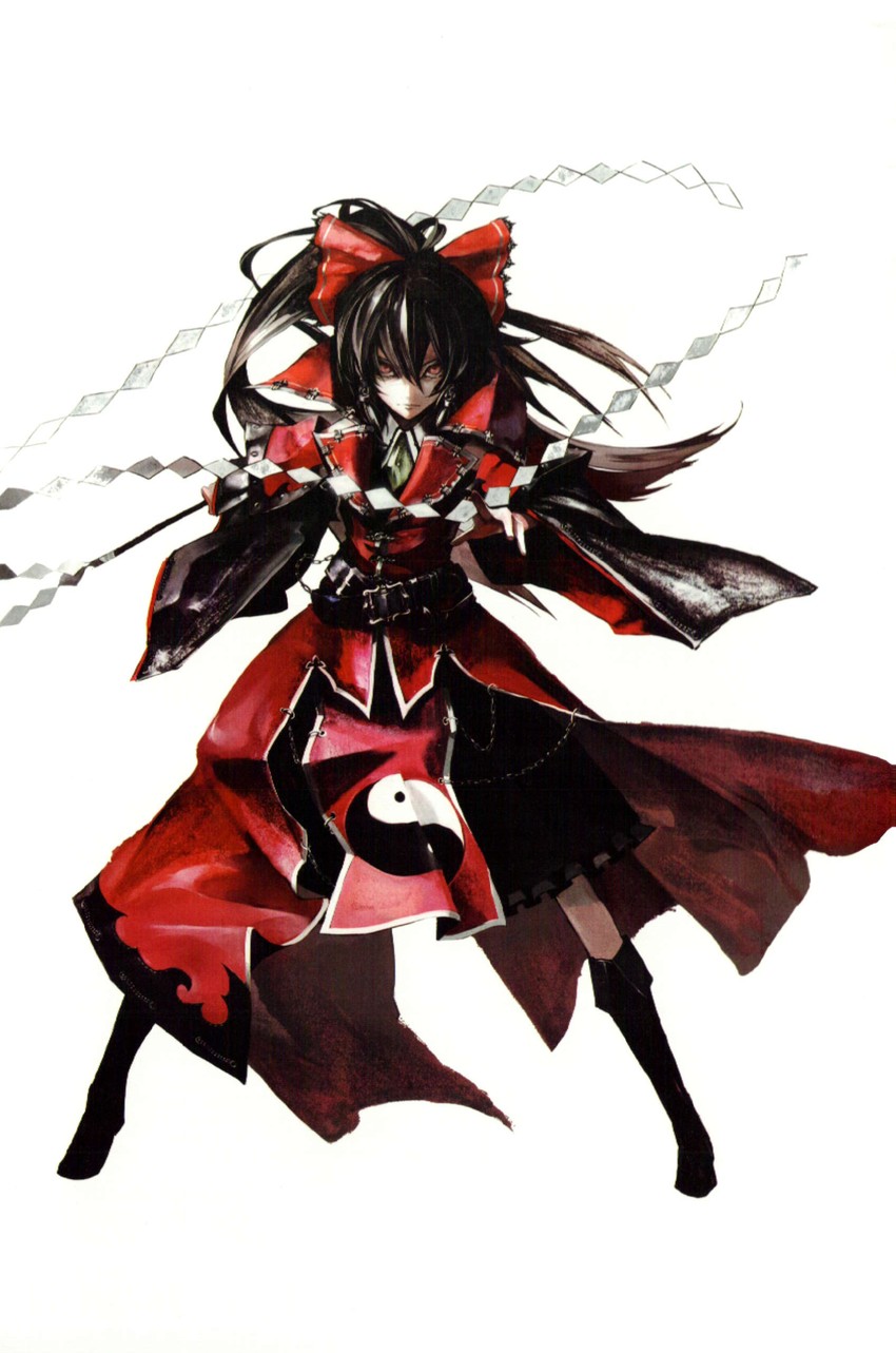 hakurei reimu (touhou and 1 more) drawn by banpai_akira