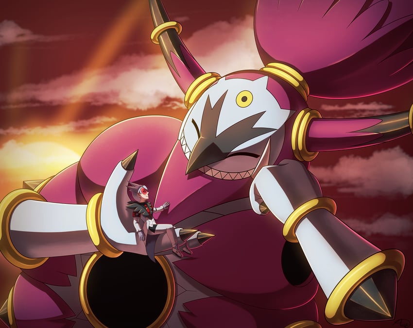 hoopa and lear (pokemon and 1 more) drawn by kththeartist