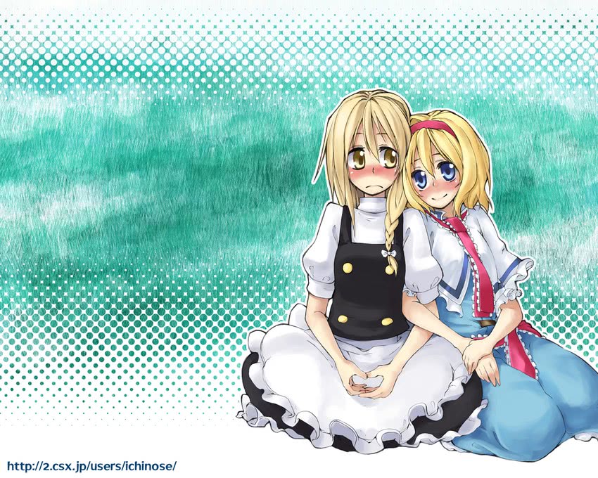 kirisame marisa and alice margatroid (touhou) drawn by hakui_ami