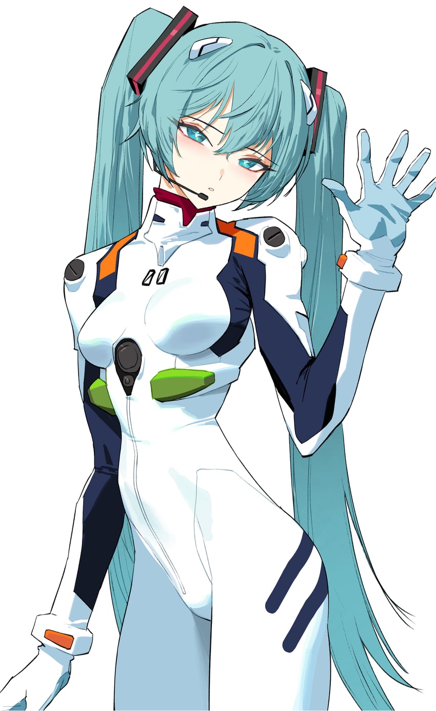 hatsune miku and ayanami rei (vocaloid and 1 more) drawn by wonbin_lee