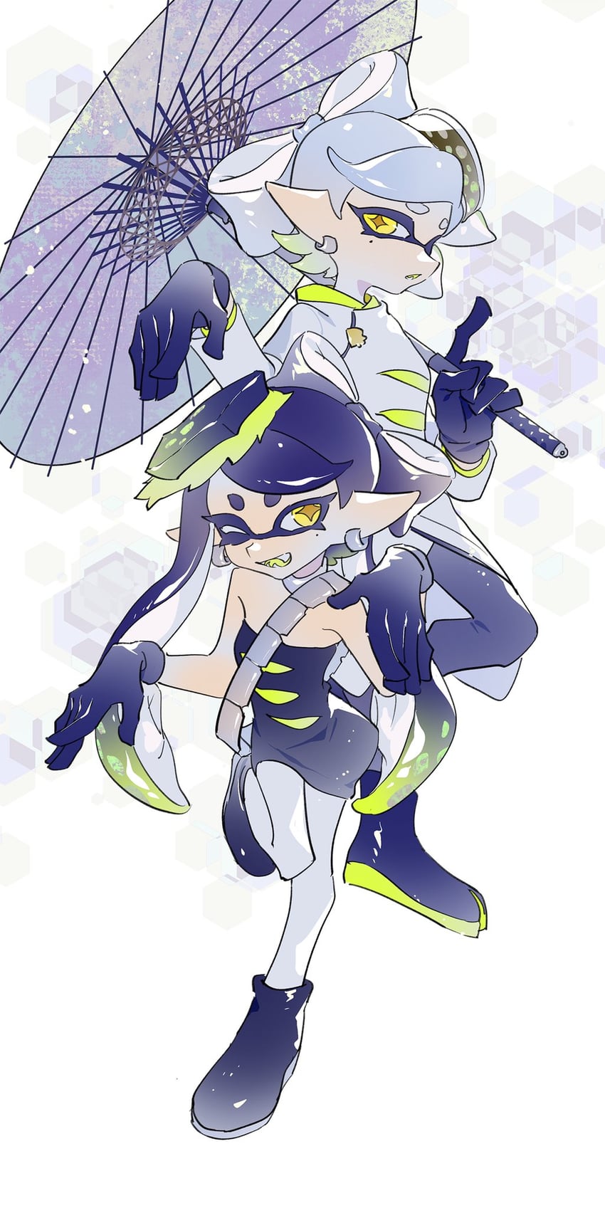callie and marie (splatoon and 1 more) drawn by himiko0025