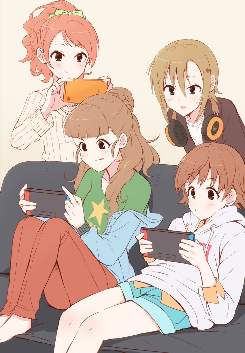 honda mio, hojo karen, kamiya nao, and tada riina (idolmaster and 1 more) drawn by monza