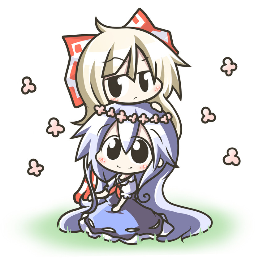 fujiwara no mokou and kamishirasawa keine (touhou) drawn by aoblue