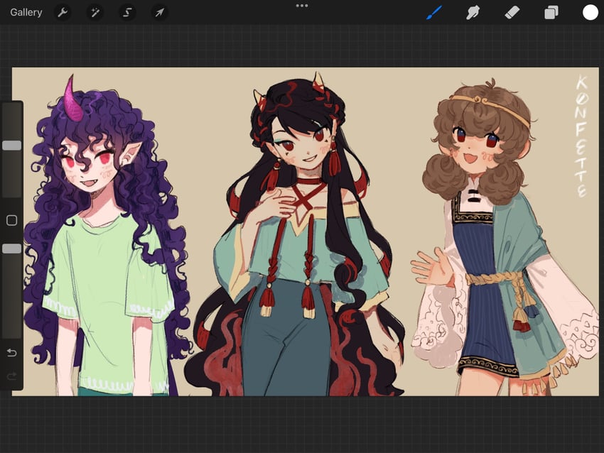 tenkajin chiyari, son biten, and nippaku zanmu (touhou and 1 more) drawn by k0nfette