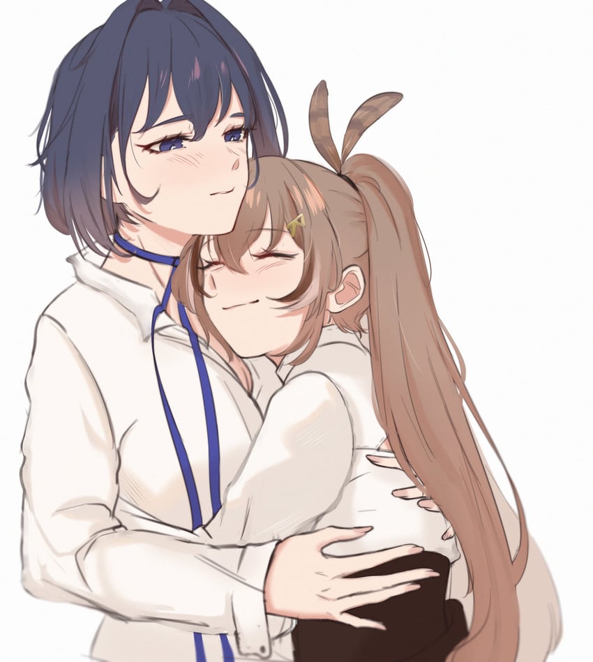 ouro kronii and nanashi mumei (hololive and 1 more) drawn by owlpiyo