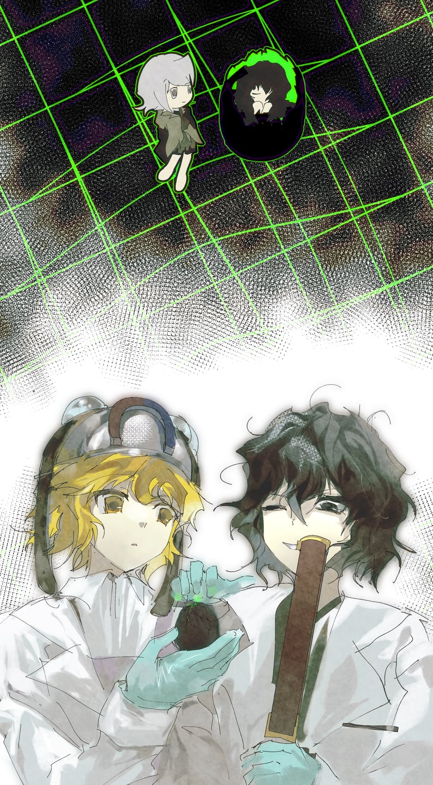 enraku tsubakura, houlen yabusame, senri tsurubami, and umatachi tsugumi (len'en) drawn by kysk_maki