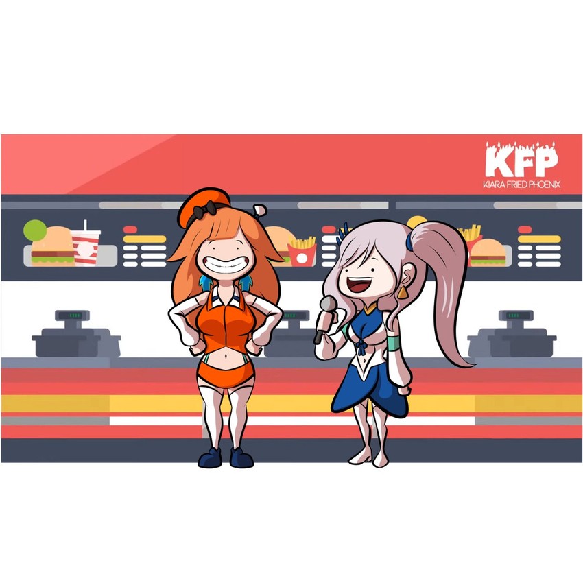 takanashi kiara and pavolia reine (hololive and 2 more) drawn by holykoshi