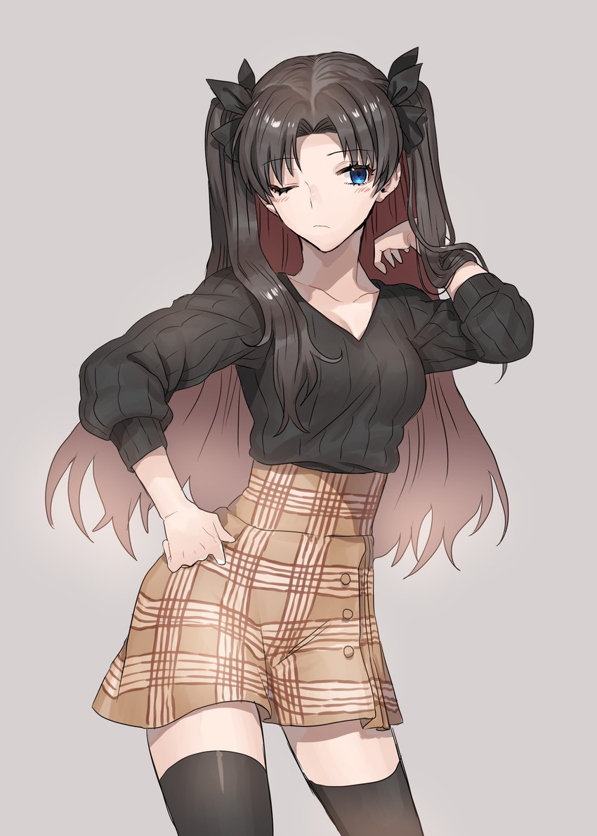 tohsaka rin (fate and 1 more) drawn by none_(kameko227)