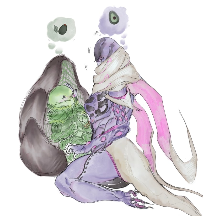 wisp and avakot (warframe and 1 more) drawn by elykodi-k