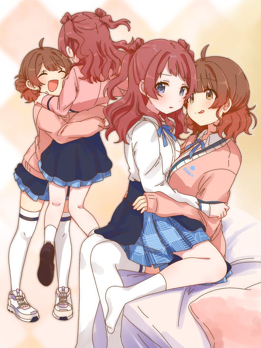 hanami ume and hanami saki (idolmaster and 1 more) drawn by hutaba