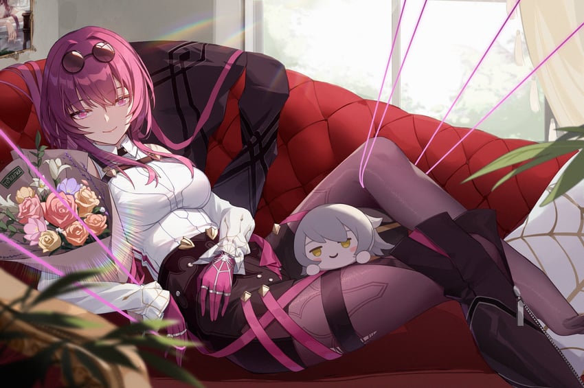 trailblazer, stelle, and kafka (honkai and 1 more) drawn by yang_(user_ewrd7445)
