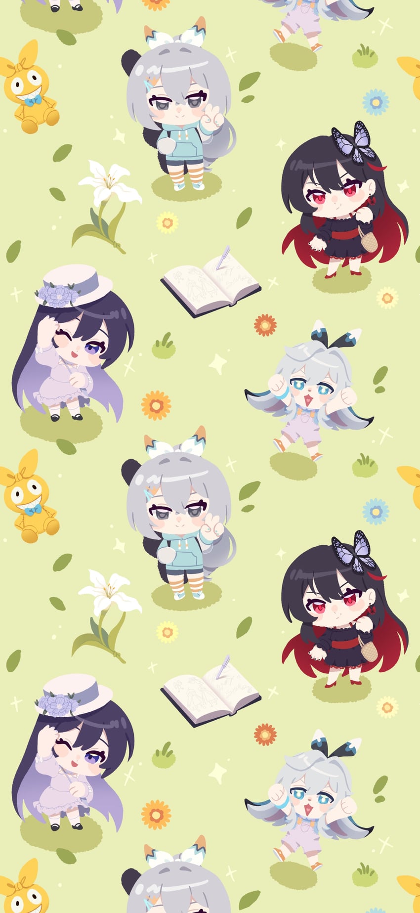 bronya zaychik, seele vollerei, homu, seele, and project bunny (honkai and 1 more) drawn by p3achsalt