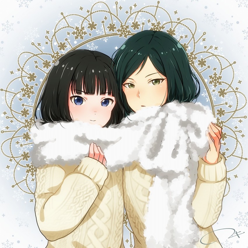 kagura rei and kiyosumi kuro (idolmaster and 1 more) drawn by niki_(nikism1987)