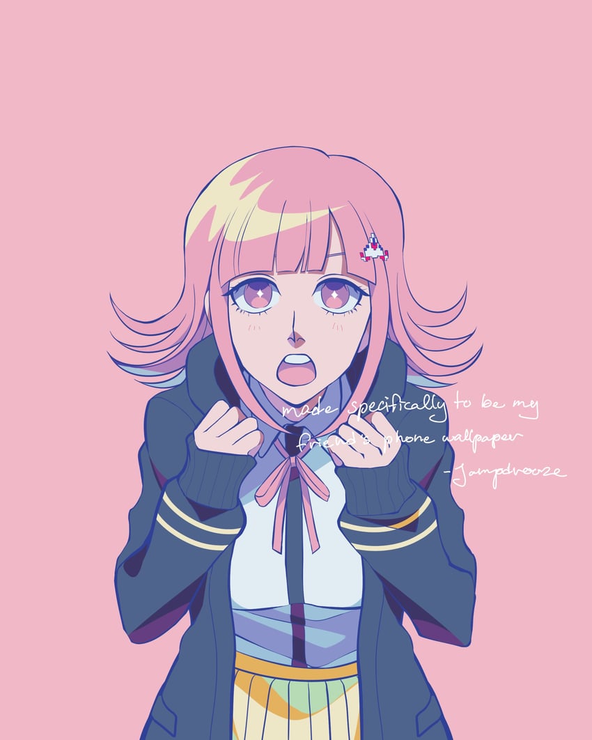 nanami chiaki (danganronpa and 2 more) drawn by jampdrooze
