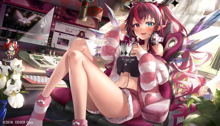 hakos baelz and irys (hololive and 1 more) drawn by kito_koruta