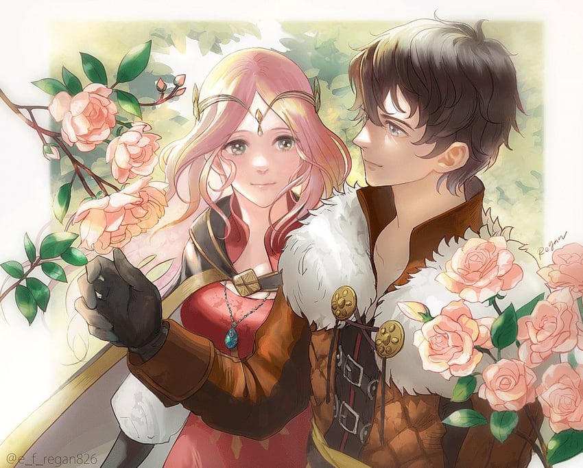 frederica aesfrost and serenoa wolffort (triangle strategy) drawn by regan_(hatsumi)