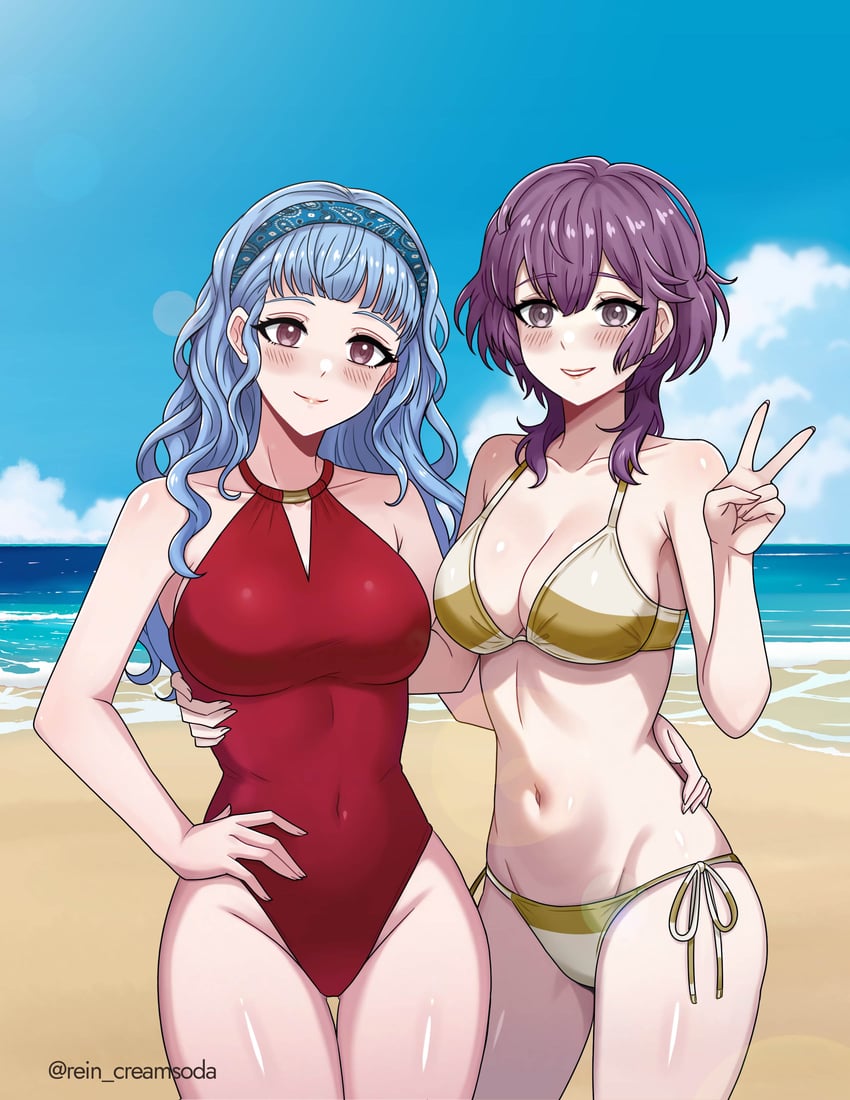 marianne von edmund and bernadetta von varley (fire emblem and 2 more) drawn by rein_creamsoda