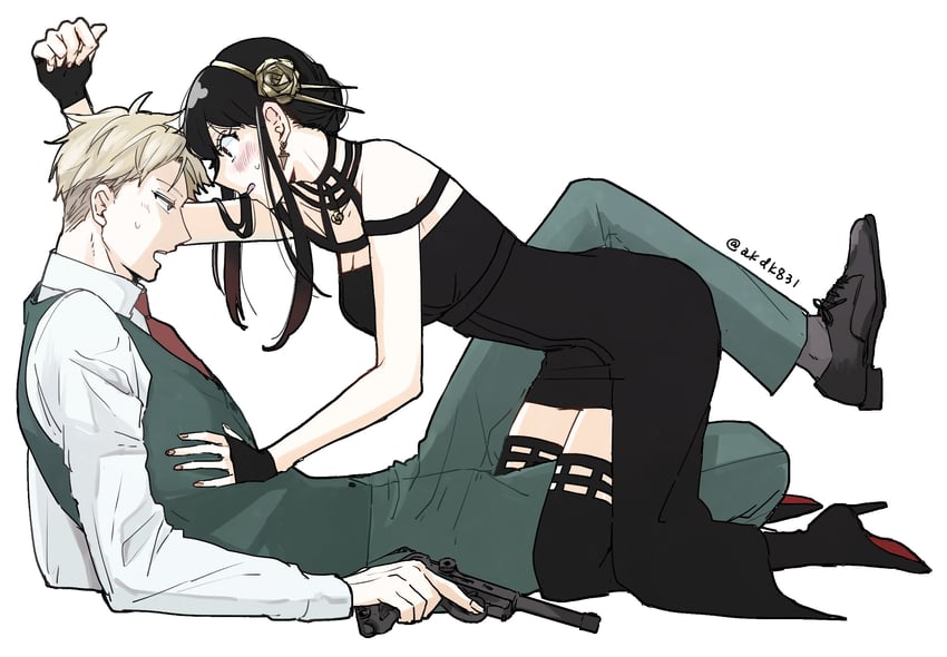 yor briar and twilight (spy x family) drawn by akdk831