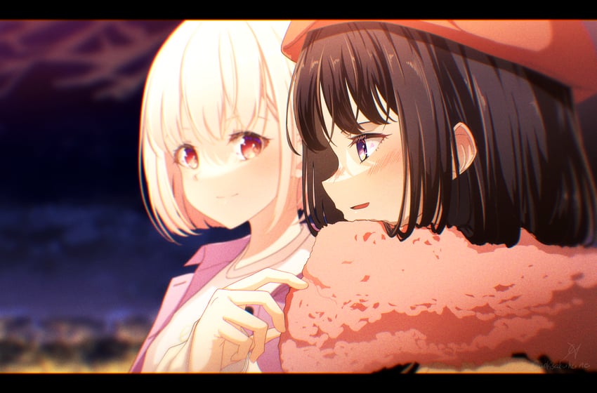 nishikigi chisato and inoue takina (lycoris recoil) drawn by aoi_hane