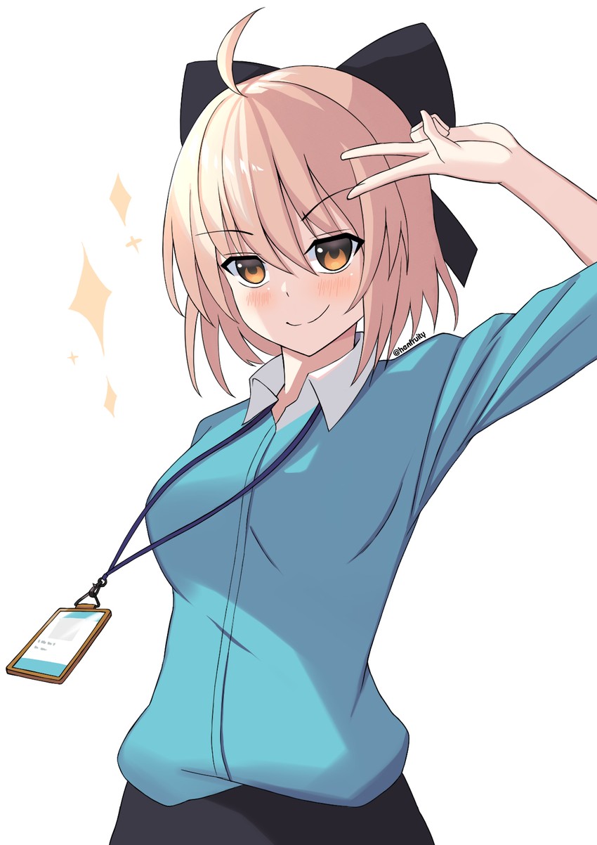okita souji (fate and 2 more) drawn by henfruity