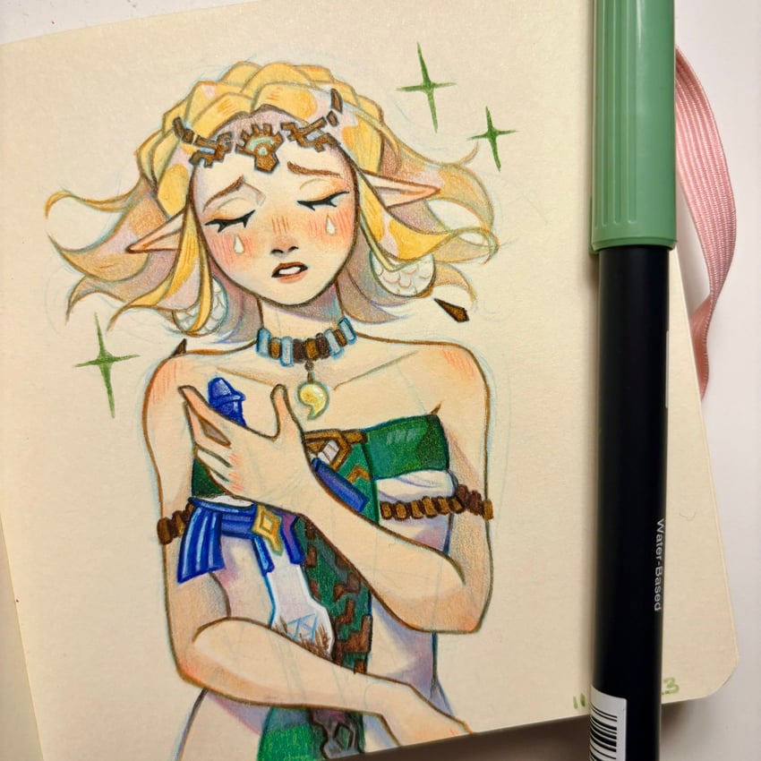princess zelda (the legend of zelda and 1 more) drawn by artsyvamp