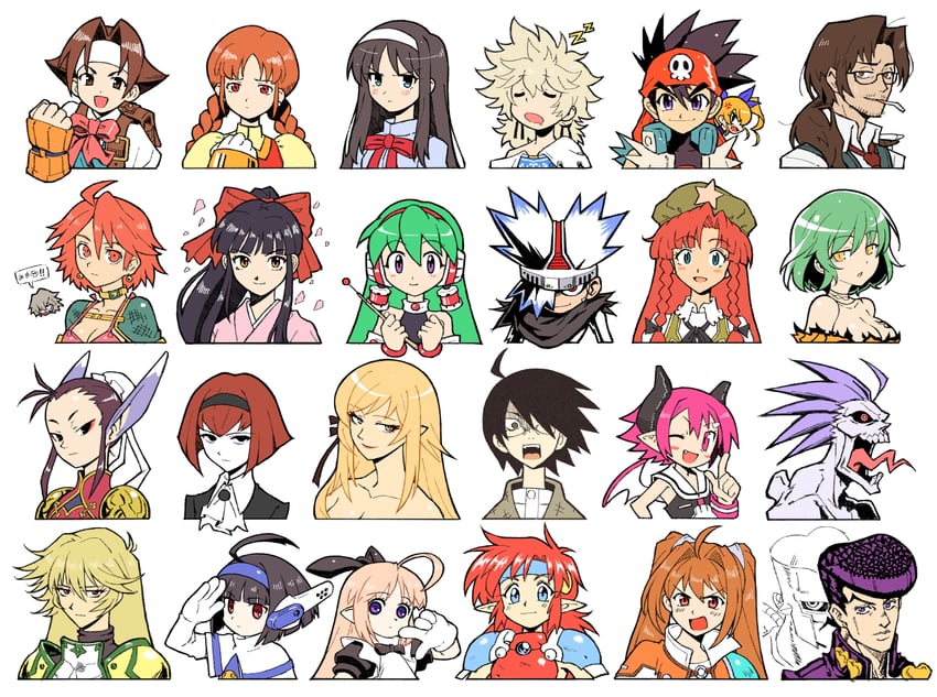 hong meiling, oshino shinobu, higashikata josuke, tohno akiha, kiss-shot acerola-orion heart-under-blade, and 23 more (touhou and 29 more) drawn by spdcooler