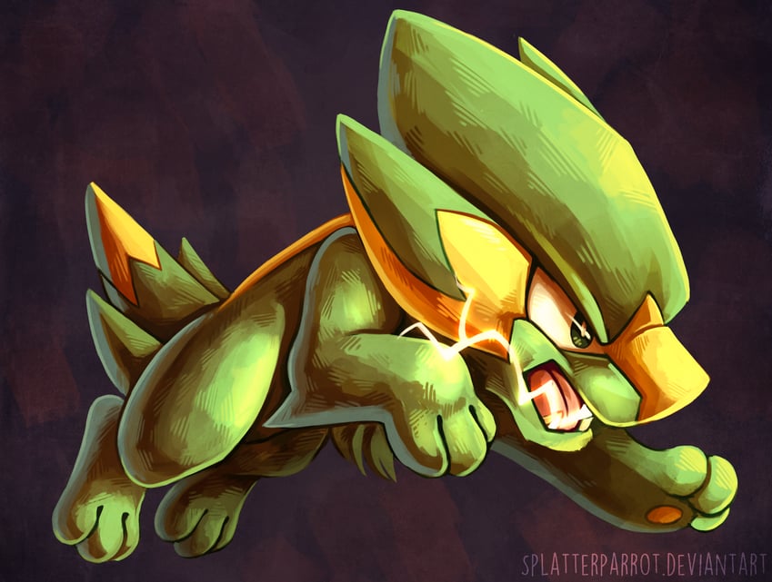 electrike (pokemon) drawn by splatterparrot